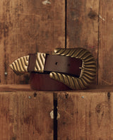 The Great The Big Buckle Belt - Cognac with Brass