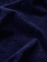 Derek Rose Triton Cotton Velour Bathrobe - Navy