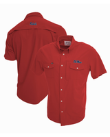 Ole Miss Tailgater Short Sleeve Snap Shirt - Red