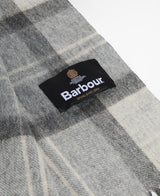 Barbour Mineral Tartan Wool-Cashmere Scarf - Ice Granite