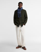 Barbour Mineral Tartan Wool-Cashmere Scarf - Midnight Loch