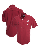 Alabama Tailgater Short Sleeve Snap Shirt - Crimson