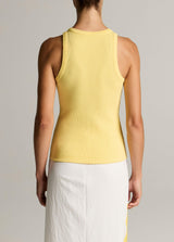 Ribbed Scoop-Neck Tank - Limone