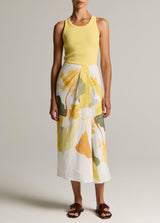 Ribbed Scoop-Neck Tank - Limone