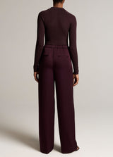Vince Satin Mid-Rise Drawstring Pant - Blackberry