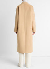 Wool-Blend Single-Breasted Coat - Camel