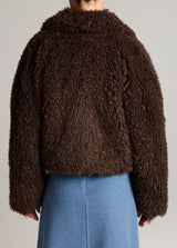 Faux-Fur Cropped Jacket - Pinewood