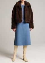 Faux-Fur Cropped Jacket - Pinewood