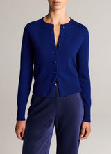 Pearl Drop-Button Wool & Cashmere-Blend Cardigan - Oak Hall