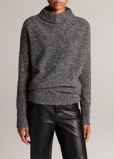 Marled Plush Cashmere Funnel-Neck Sweater - Oak Hall