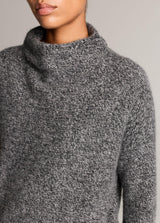Marled Plush Cashmere Funnel-Neck Sweater - Oak Hall