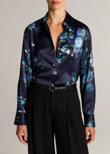 Midnight Garden Silk Relaxed Shirt - Oak Hall