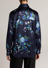 Midnight Garden Silk Relaxed Shirt - Oak Hall