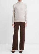 Plush Cashmere Funnel-Neck Sweater - Marble