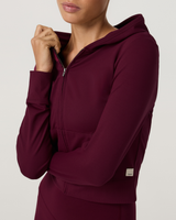 Vuori Halo Mini Full Zip Hoodie - Cherry Noir