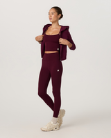 Vuori Halo Mini Full Zip Hoodie - Cherry Noir