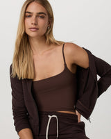 Halo Mini Full Zip Hoodie - Java Heather