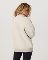 Vuori Restore Oversized Mock Neck - Bone Heather