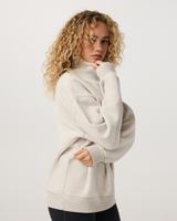 Vuori Restore Oversized Mock Neck - Bone Heather