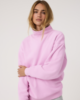 Vuori Restore Oversized Mock Neck - Pink Taffy