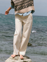 Faherty Driftwood Denim Pant - Almond Milk