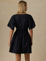 Coastal Poplin Elia Mini Smocked Dress