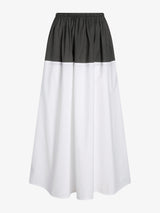 Nyla Skirt in Poplin - Willow/White