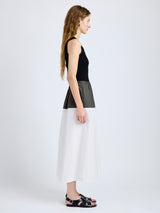 Nyla Skirt in Poplin - Willow/White