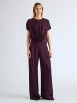 Proenza Schouler Aria Pant in Wool Twill - Malbec