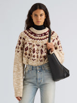 Lizzy Sweater in Fairisle - Oat Multi