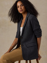 Inlet Knit Blazer - Black Sky Melange