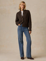 Faherty Sunday Morning Cardigan - Mocha