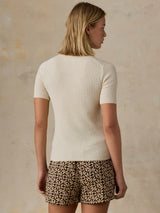 Miramar Linen Mini Rib Tee
