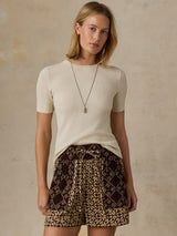 Miramar Linen Mini Rib Tee