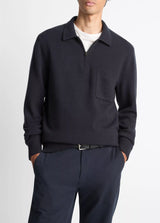 Long Sleeve Zip Front Polo - Oak Hall