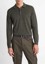 Long Sleeve Merino Polo - Oak Hall