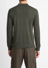 Long Sleeve Merino Polo - Oak Hall