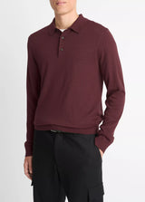 Long Sleeve Merino Polo - Oak Hall