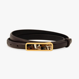 Brackish Bow Tie ACE Basin Abby Belt - Chocolate/Patterned Natural