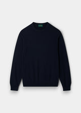 Melfort Cashmere Crew Neck Sweater - Dark Navy