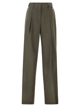 Trousers in Tropical Wool - Dark Green