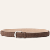 Buffed American Alligator Belt - Brown