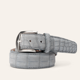 Buffed American Alligator Belt - Grey