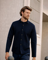 Milano Stitch Overshirt - Navy
