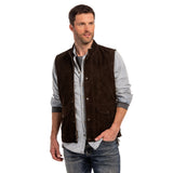 Madison Creek Bandera Goat Suede Leather Vest - Chocolate