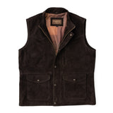 Madison Creek Bandera Goat Suede Leather Vest - Chocolate