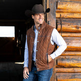 Madison Creek Beaver Creek Waxed Goat Suede Vest - Bourbon