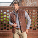 Madison Creek Beaver Creek Waxed Goat Suede Vest - Bourbon