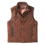 Madison Creek Beaver Creek Waxed Goat Suede Vest - Bourbon