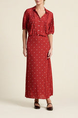 Demi Skirt - Berry Dot